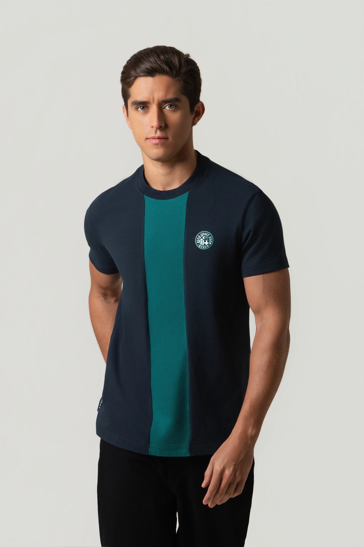 CAMISETA MANGA CORTA COLOR AZUL NOCHE