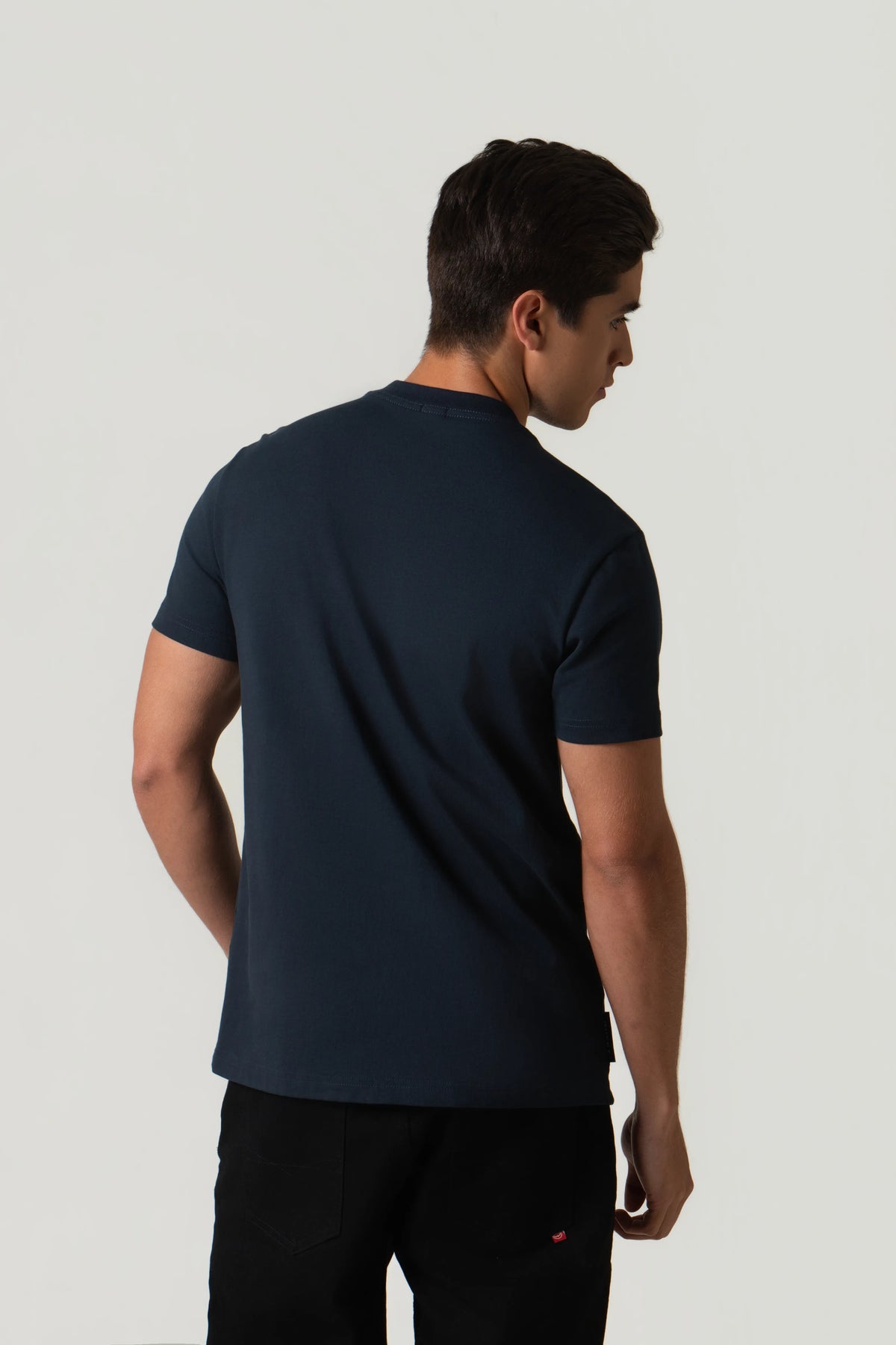 CAMISETA MANGA CORTA COLOR AZUL NOCHE