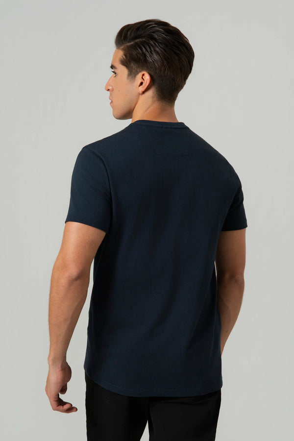 CAMISETA MANGA CORTA COLOR AZUL OSCURO
