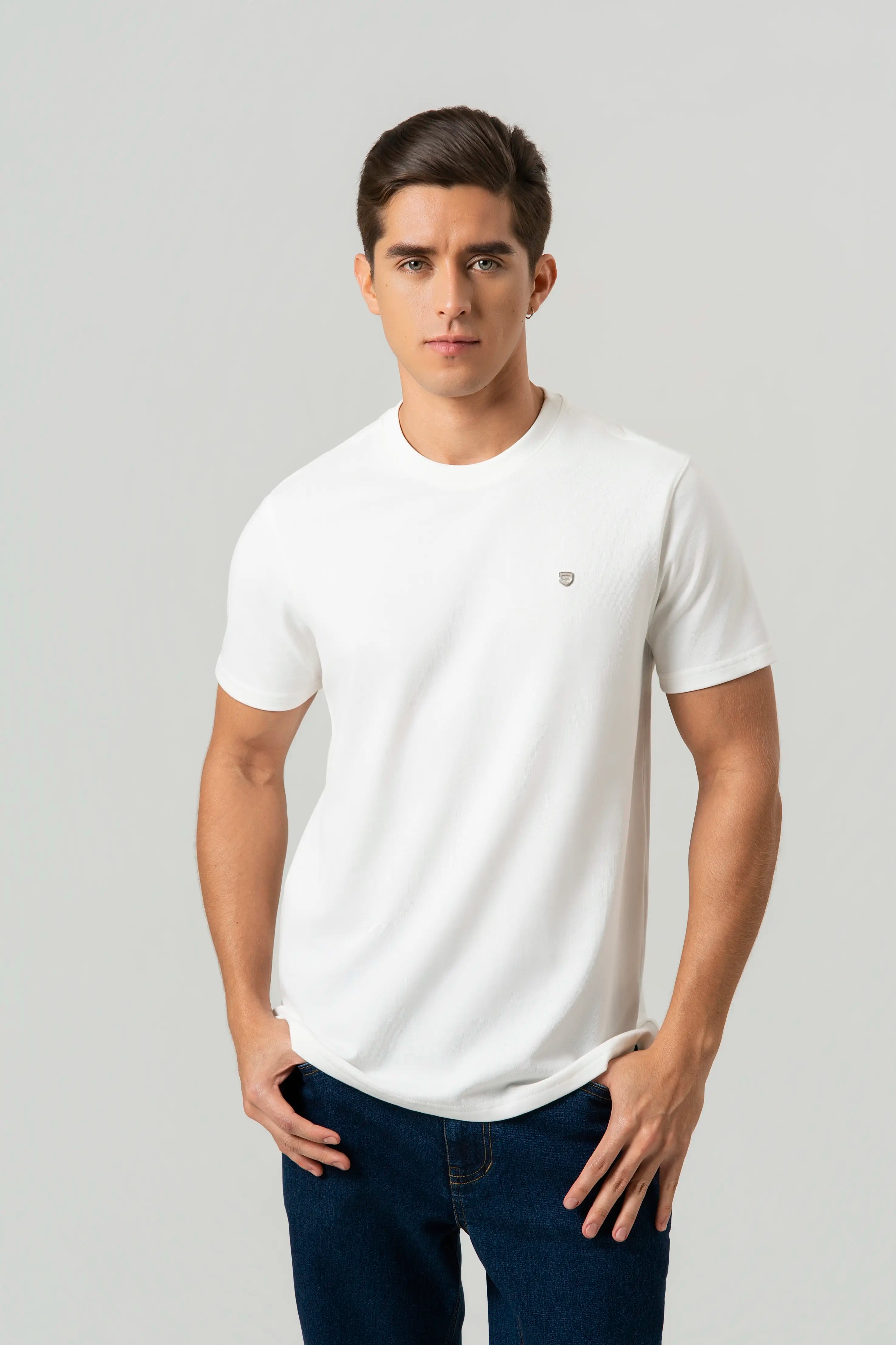 CAMISETA MANGA CORTA COLOR IVORY