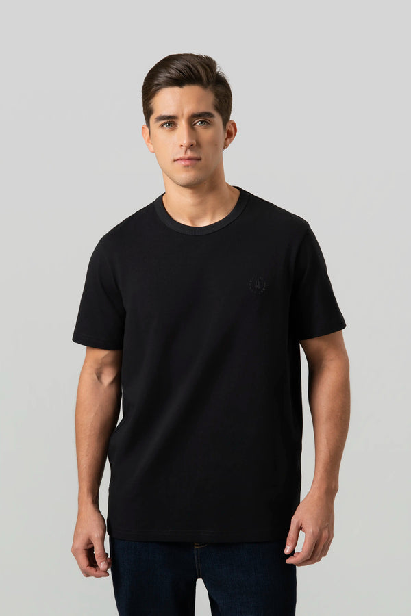 CAMISETA MANGA CORTA COLOR NEGRO