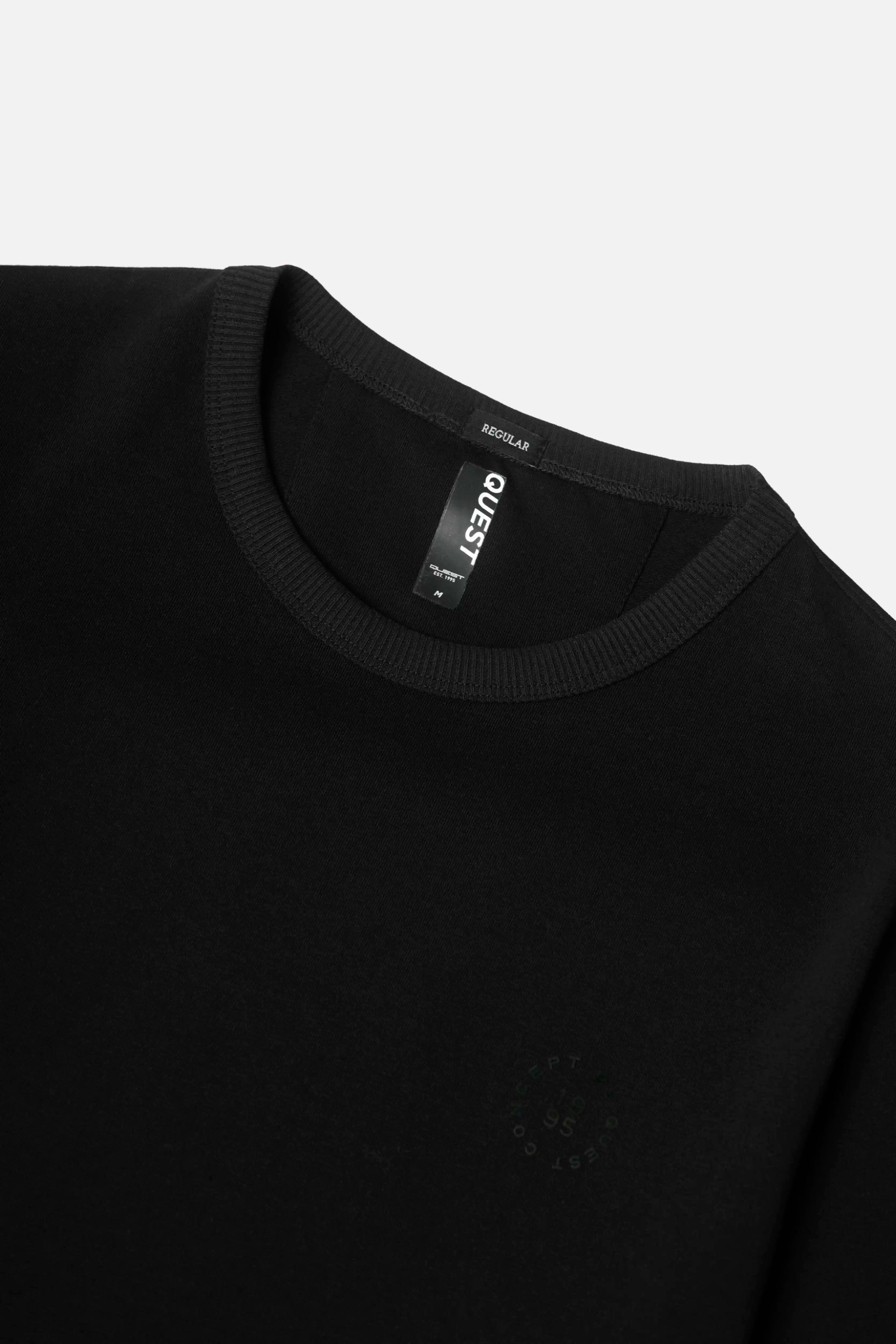 CAMISETA MANGA CORTA COLOR NEGRO