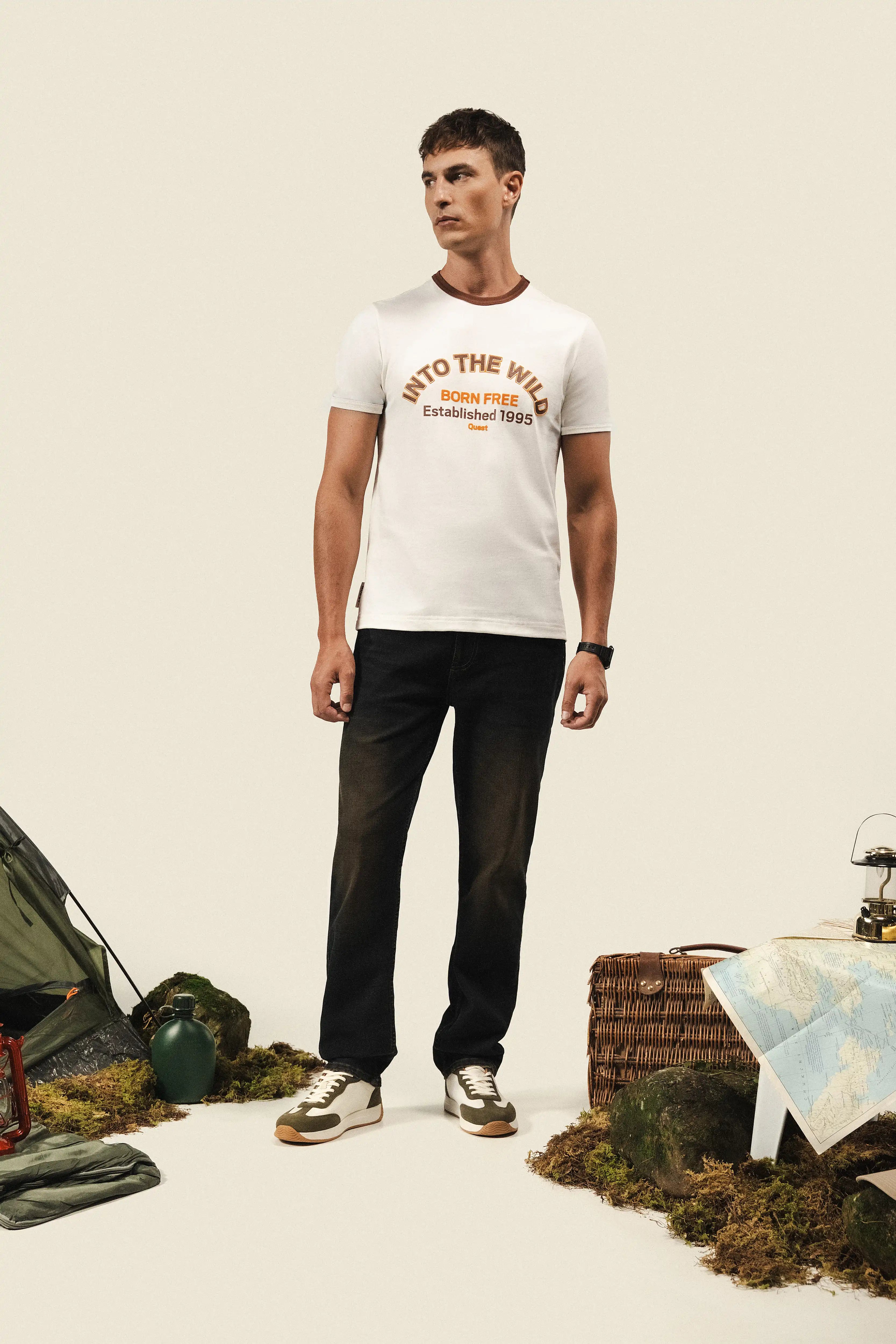 CAMISETA MANGA CORTA COLOR IVORY