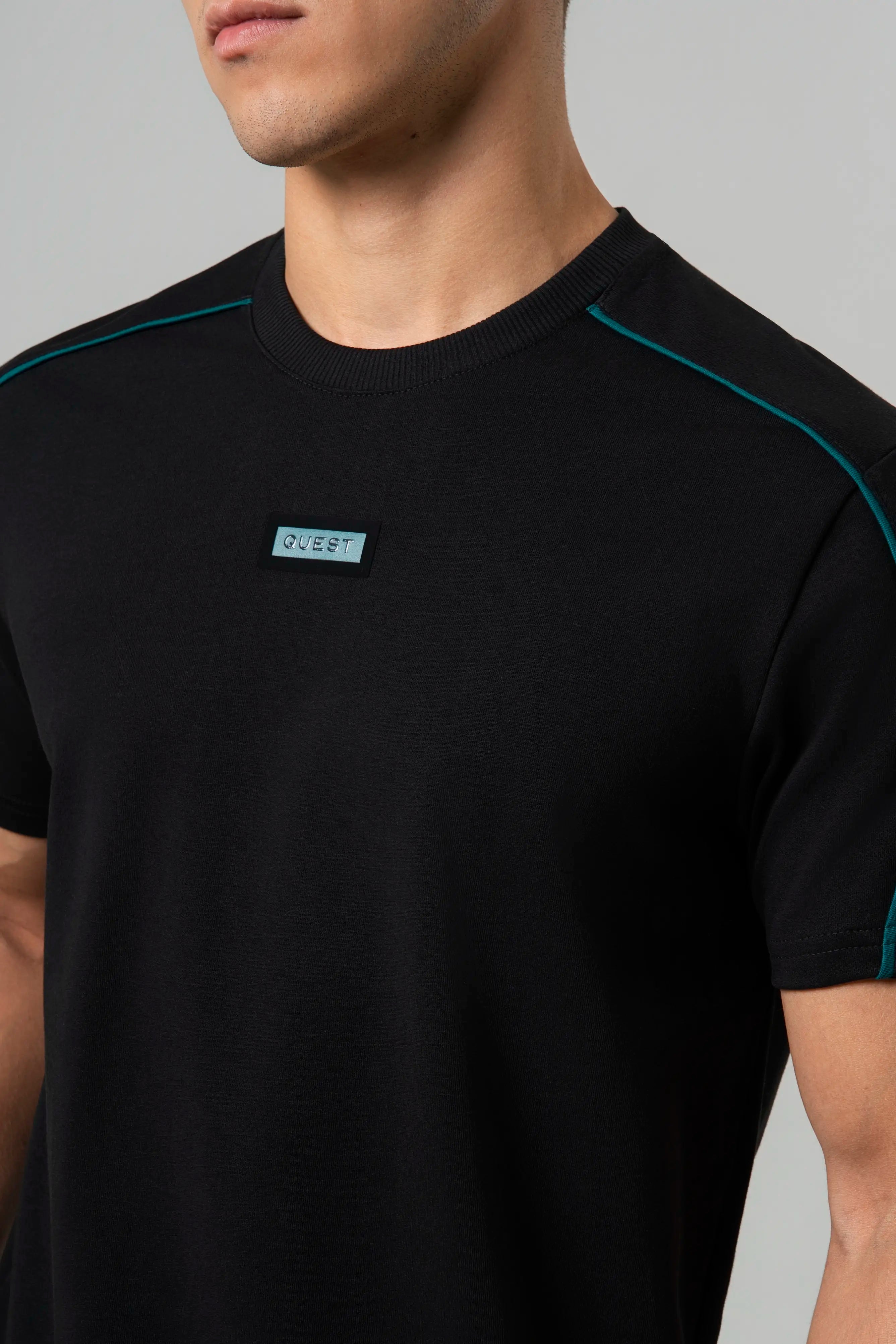 CAMISETA MANGA CORTA COLOR NEGRO