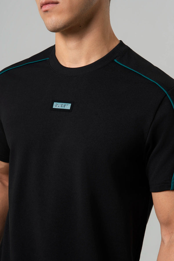 CAMISETA MANGA CORTA COLOR NEGRO