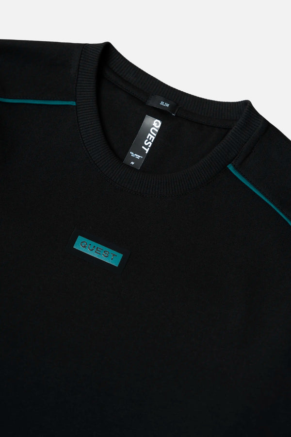 CAMISETA MANGA CORTA COLOR NEGRO