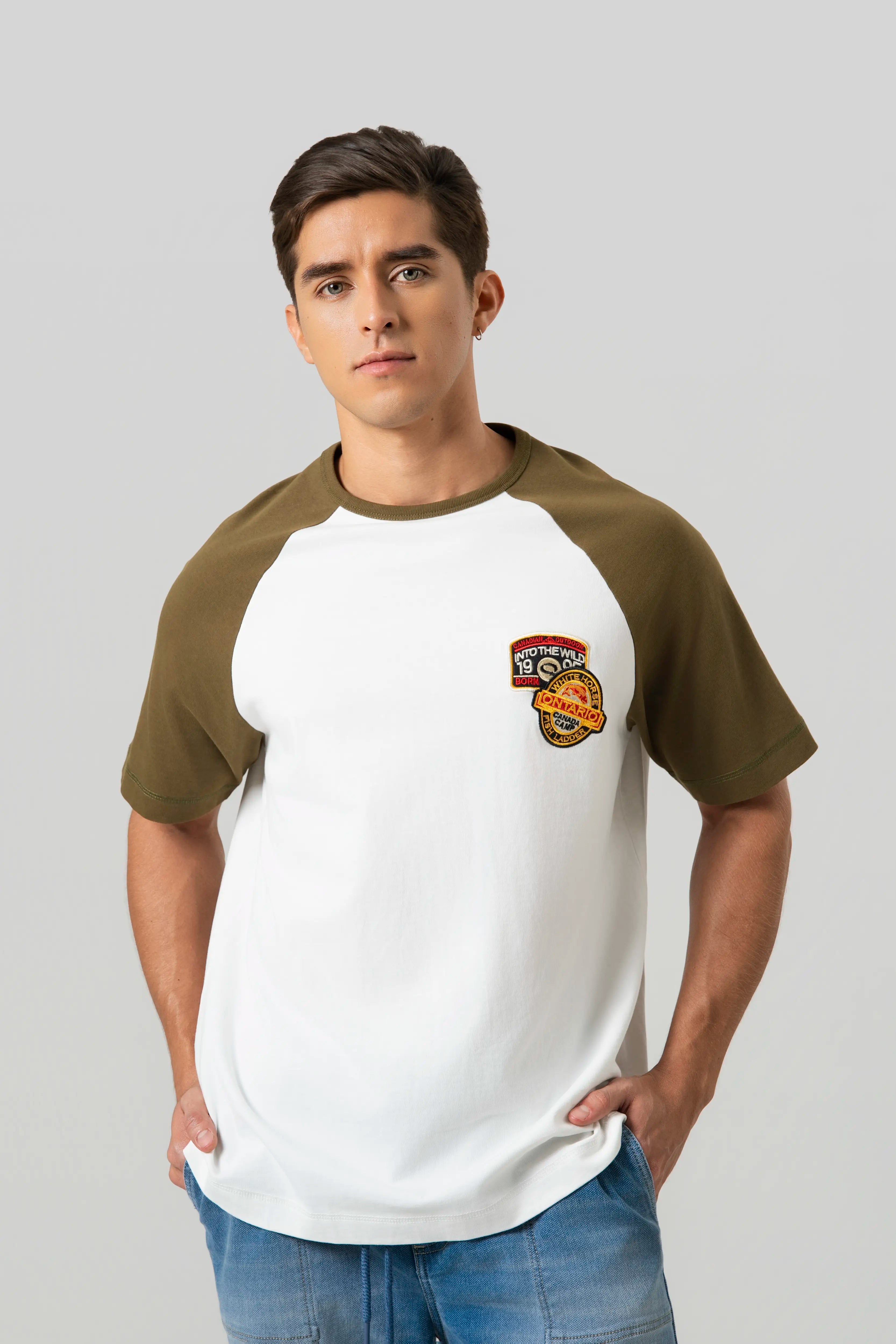 CAMISETA MANGA CORTA COLOR DARK OLIVA