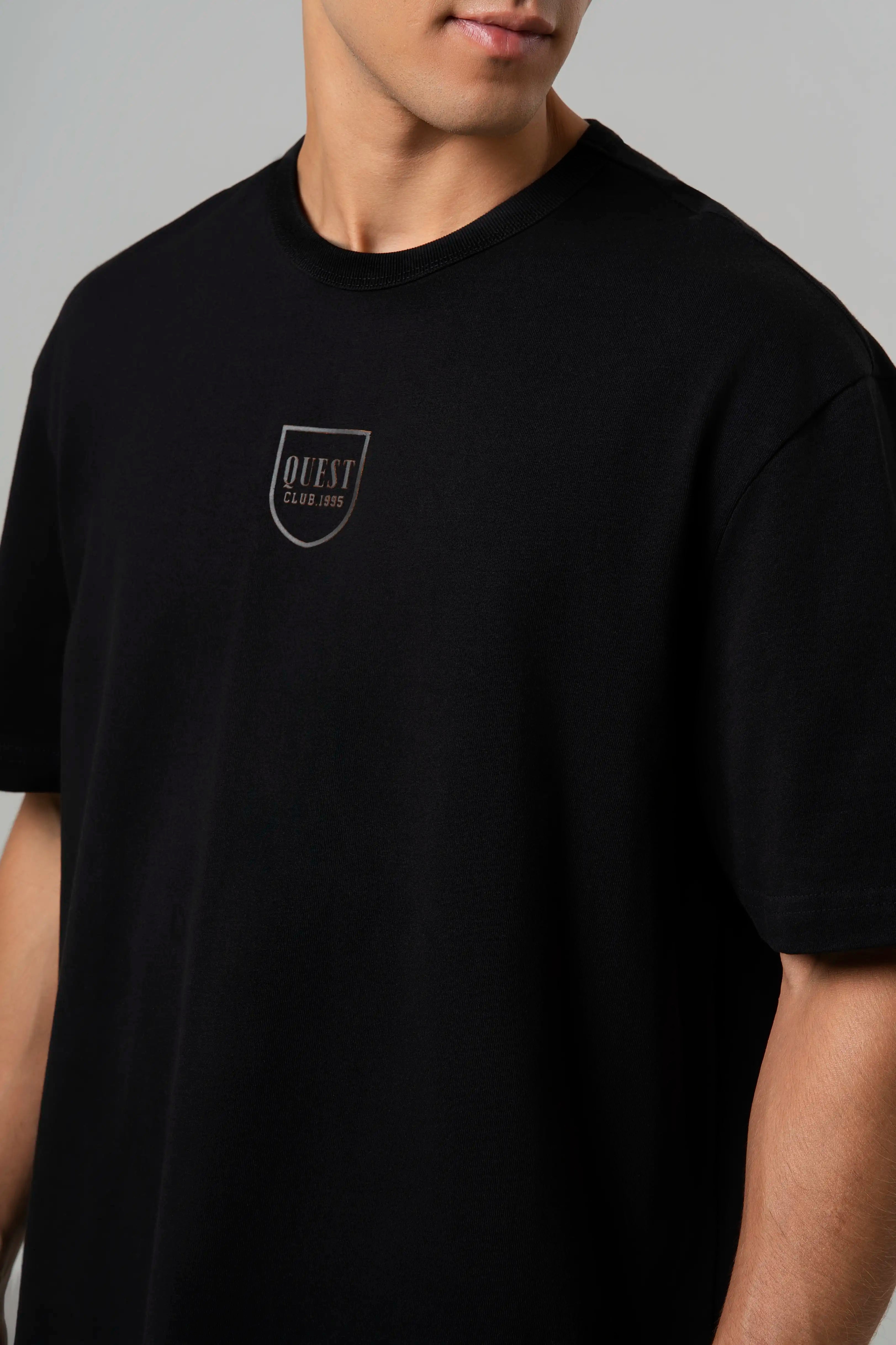 CAMISETA MANGA CORTA COLOR NEGRO