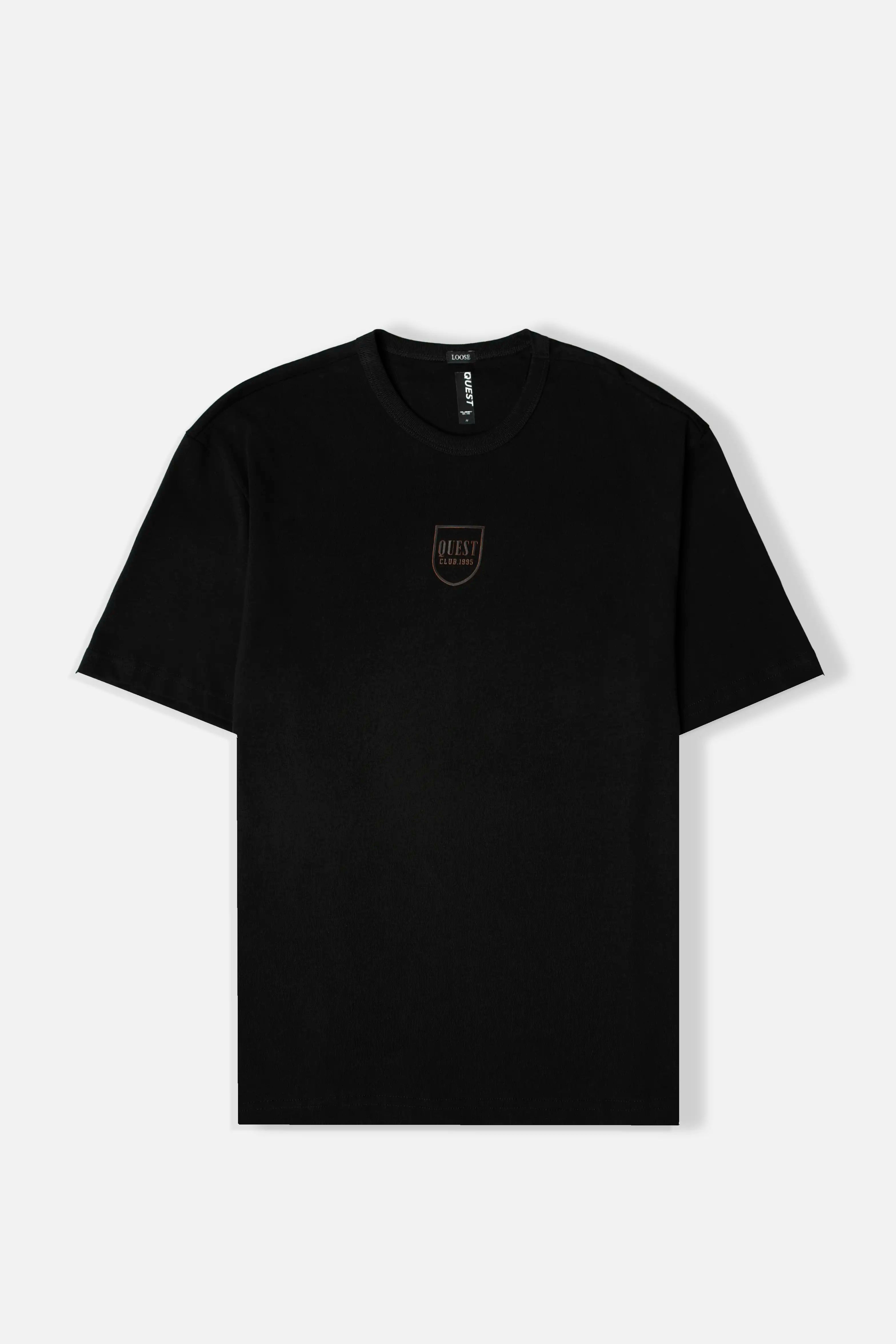 CAMISETA MANGA CORTA COLOR NEGRO