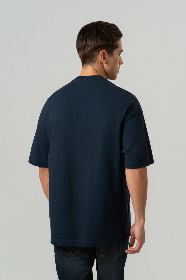 CAMISETA MANGA CORTA COLOR AZUL OSCURO