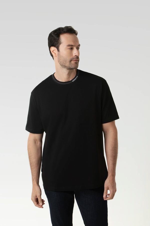 CAMISETA MANGA CORTA COLOR NEGRO