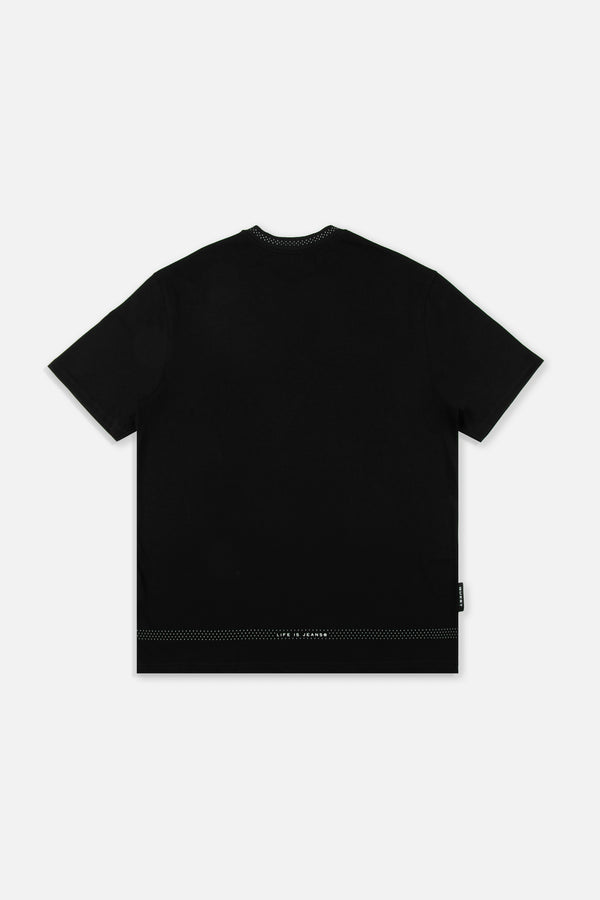 CAMISETA MANGA CORTA COLOR NEGRO