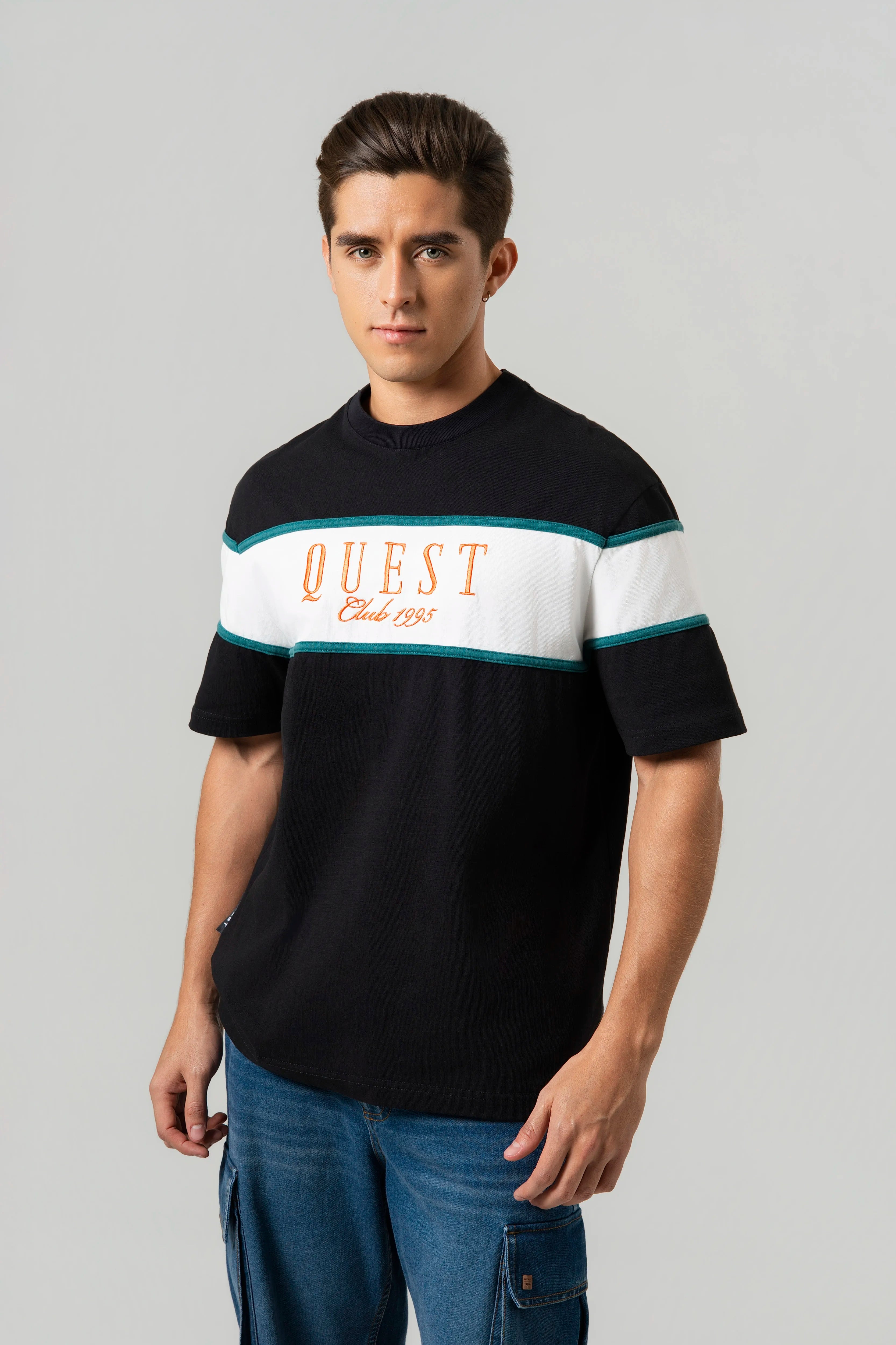 CAMISETA MANGA CORTA COLOR NEGRO