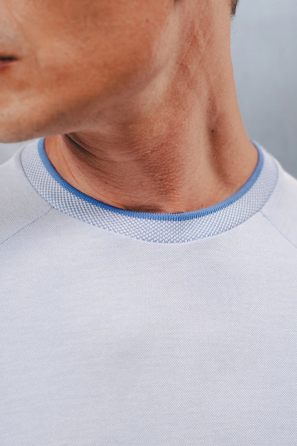 CAMISETA MANGA CORTA COLOR BABY BLUE