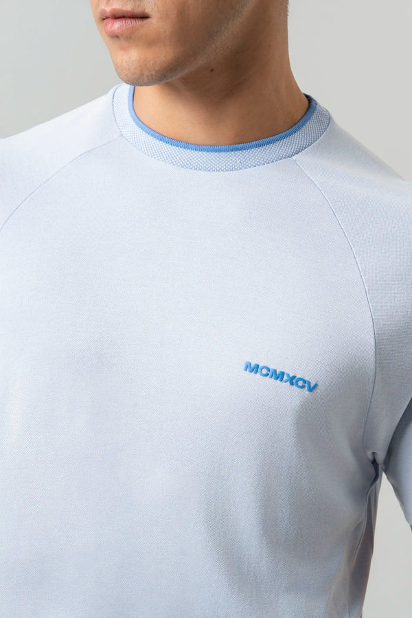 CAMISETA MANGA CORTA COLOR BABY BLUE