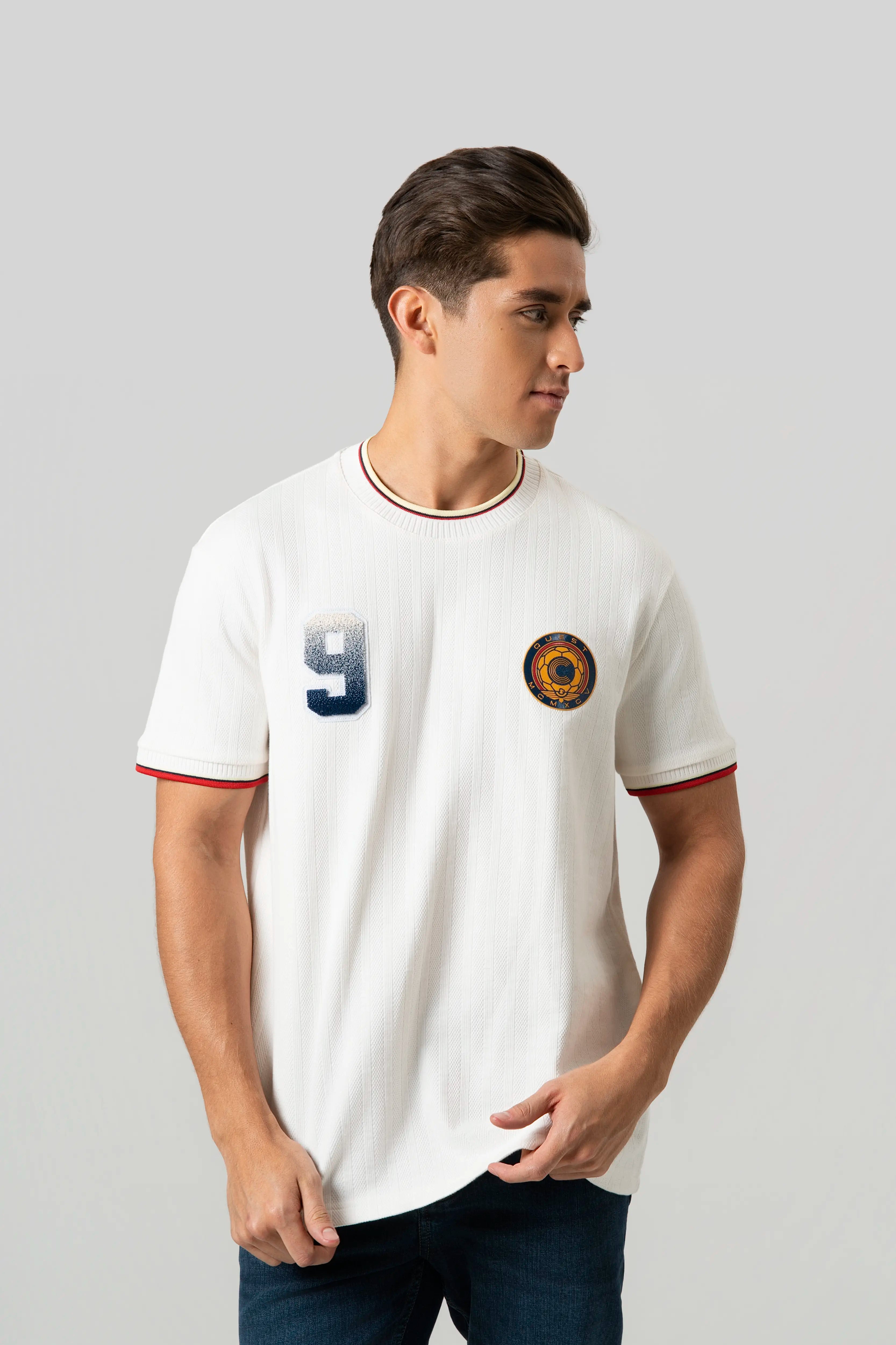 CAMISETA COLOMBIA MANGA CORTA COLOR IVORY