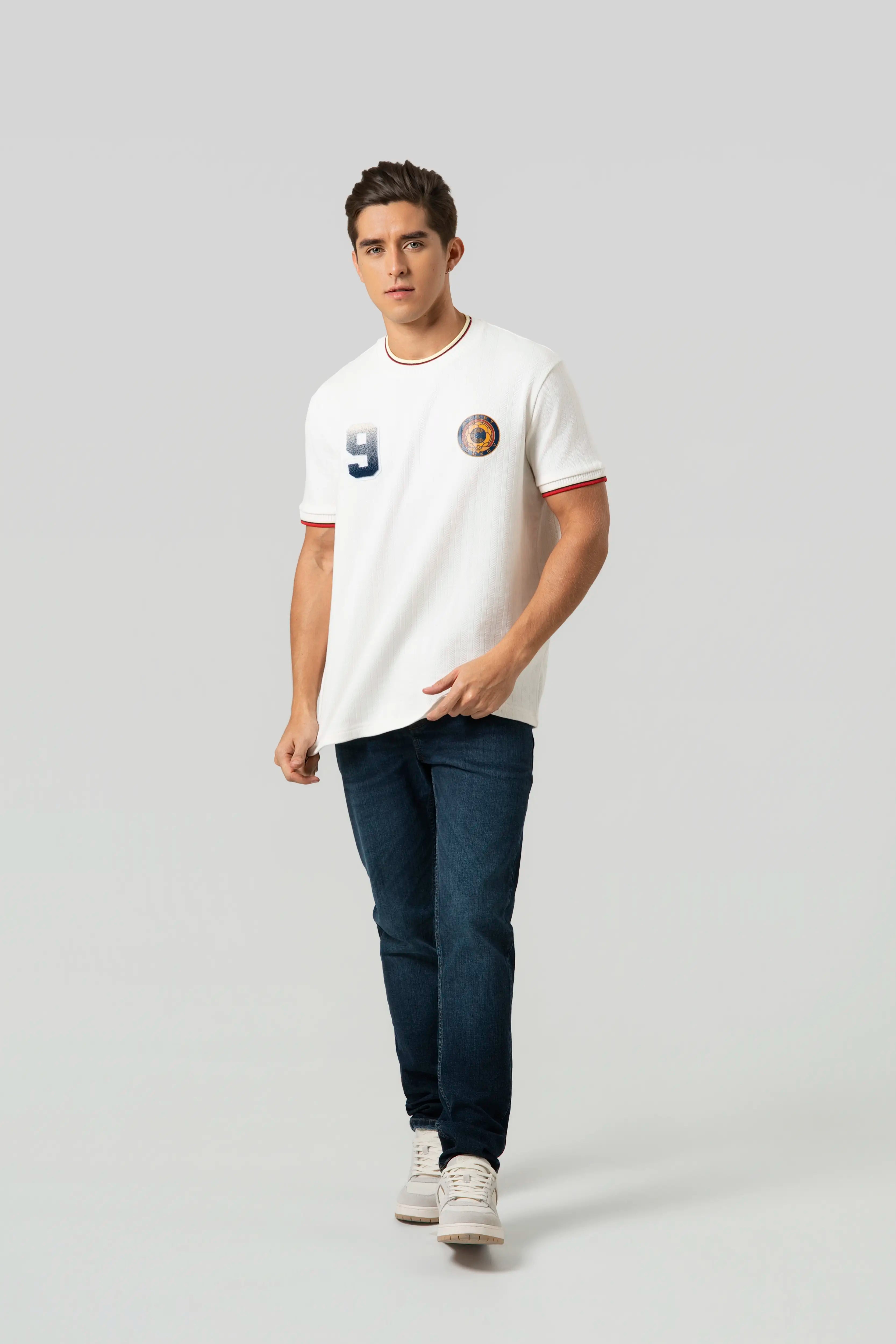 CAMISETA COLOMBIA MANGA CORTA COLOR IVORY