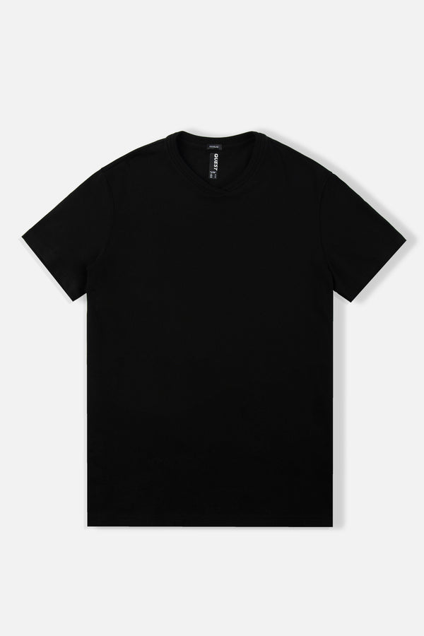 CAMISETA MANGA CORTA COLOR NEGRO