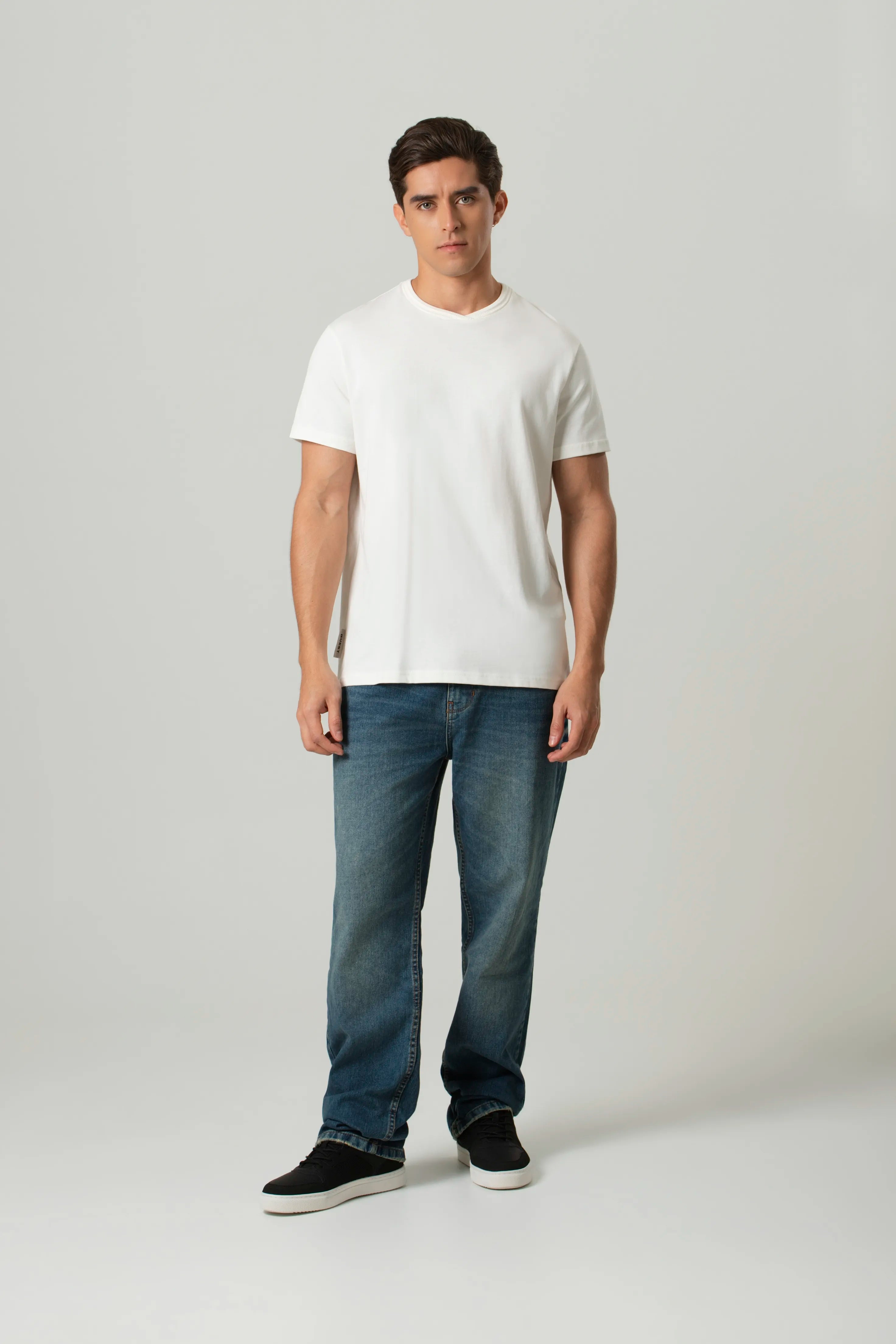 CAMISETA MANGA CORTA COLOR IVORY