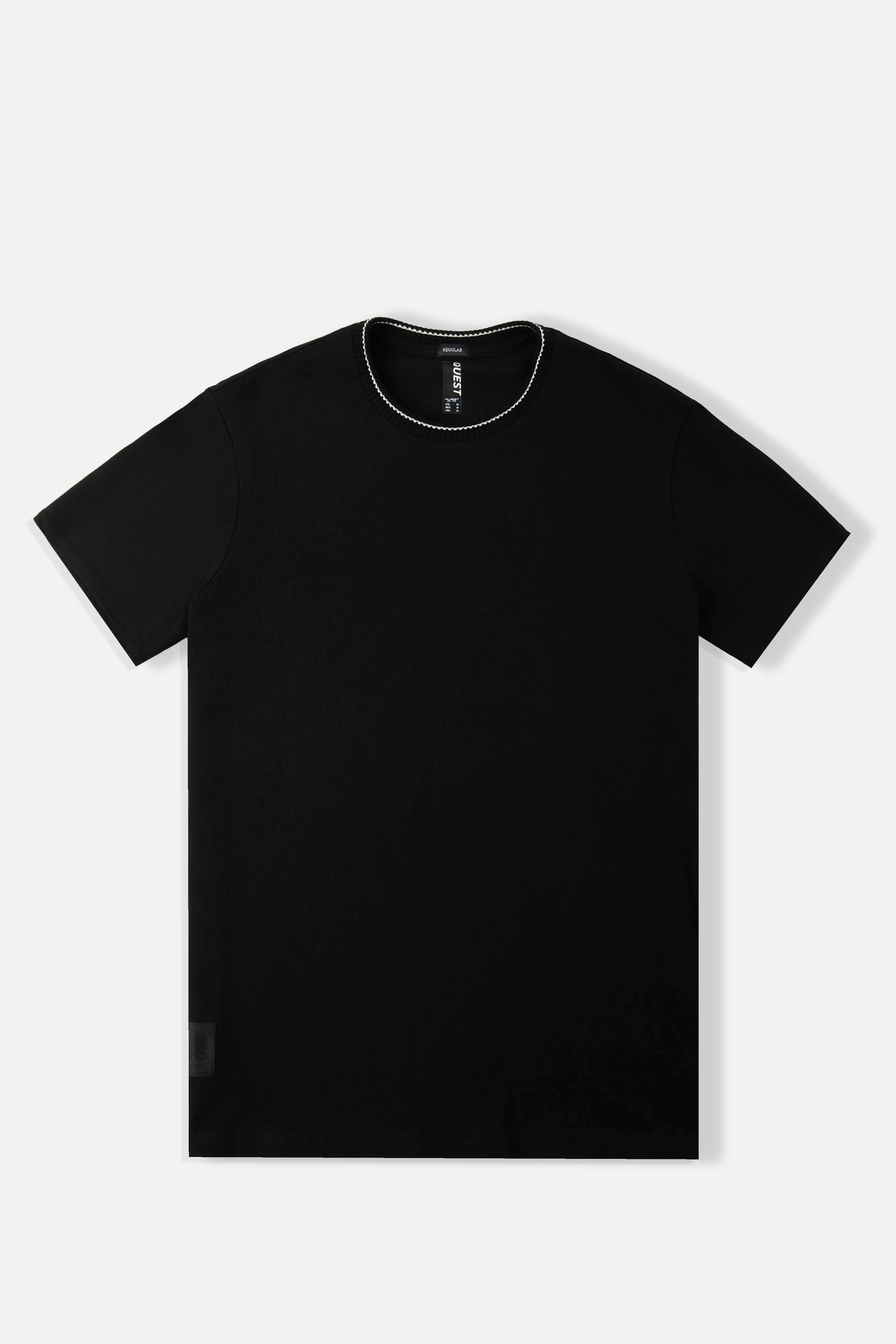 CAMISETA MANGA CORTA COLOR NEGRO