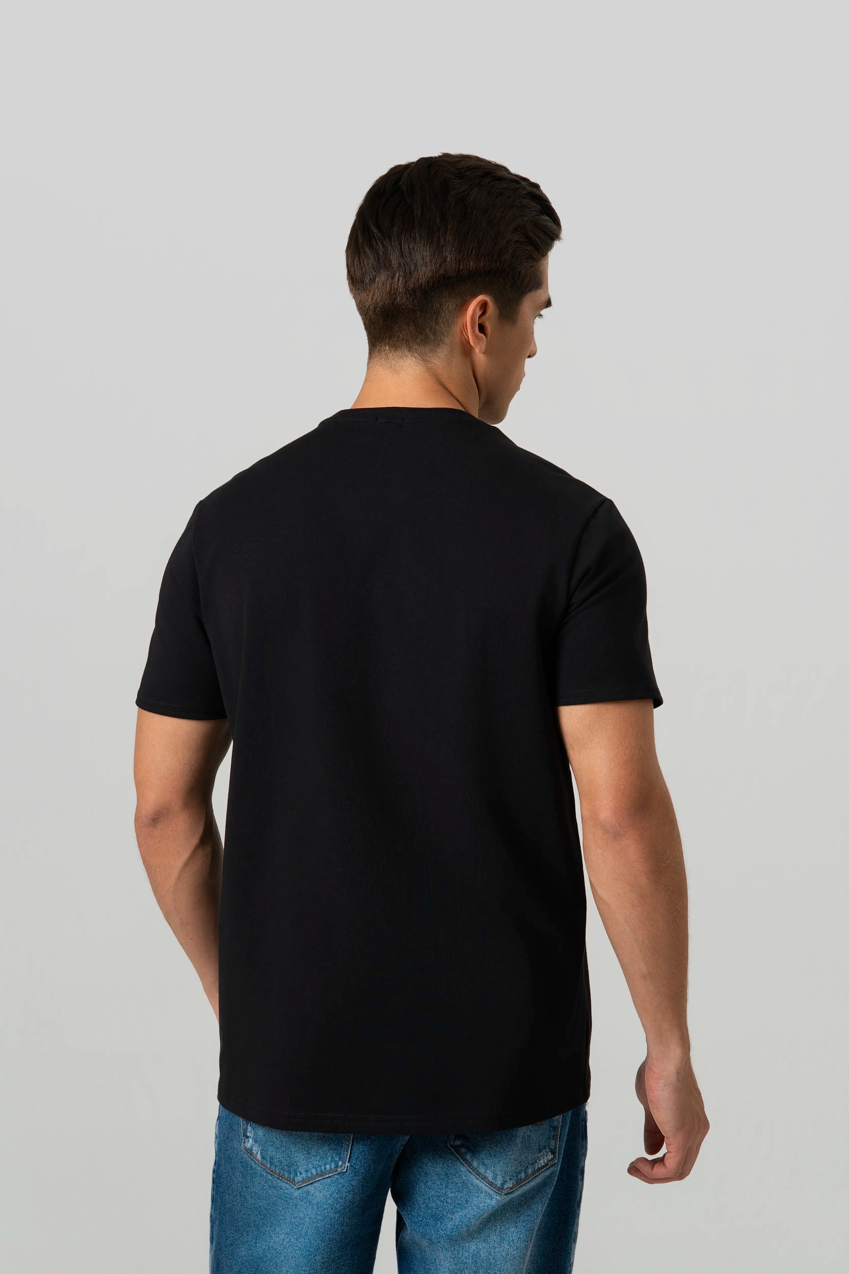 CAMISETA MANGA CORTA COLOR NEGRO