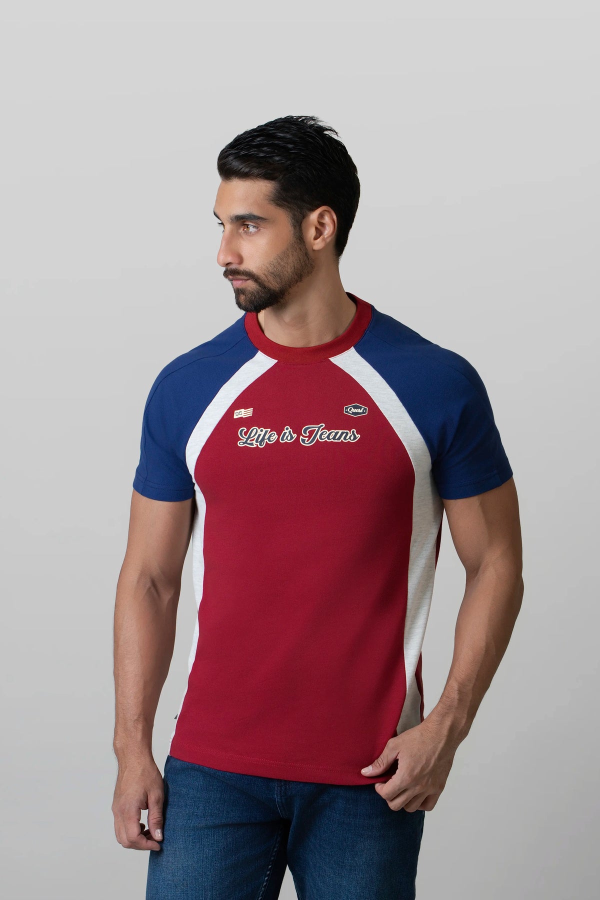 CAMISETA MANGA CORTA COLOR ROJO PIEDRA