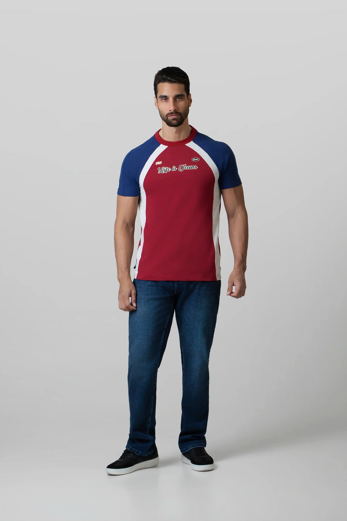 CAMISETA MANGA CORTA COLOR ROJO PIEDRA