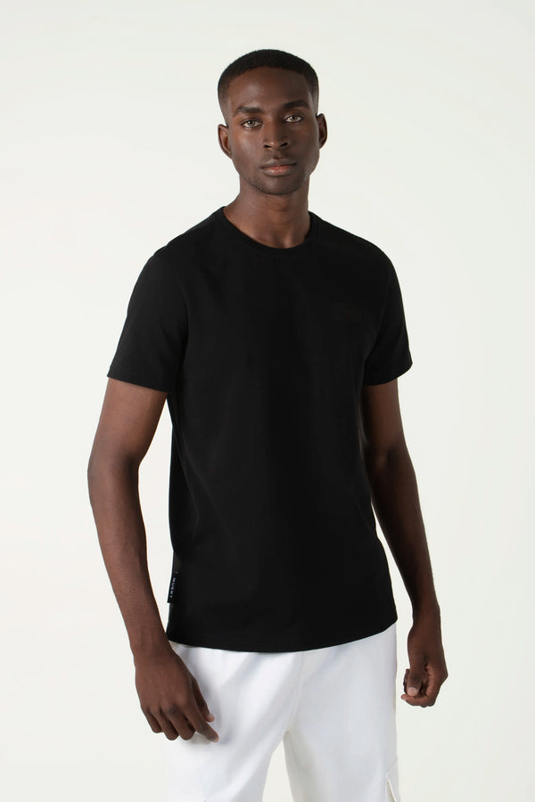CAMISETA MANGA CORTA COLOR NEGRO
