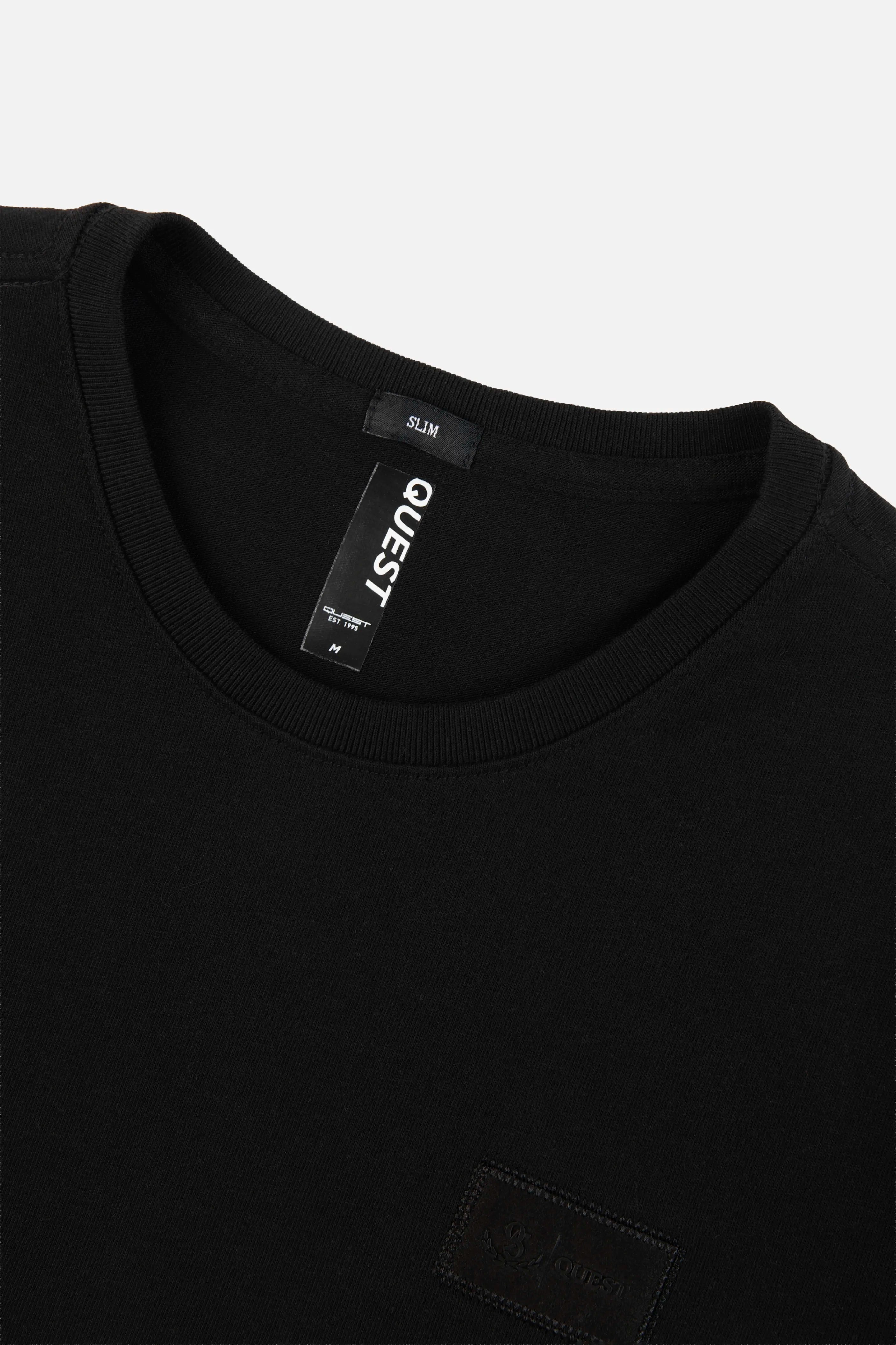 CAMISETA MANGA CORTA COLOR NEGRO