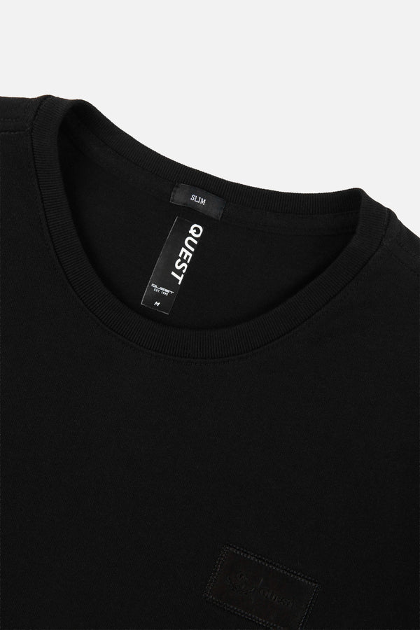 CAMISETA MANGA CORTA COLOR NEGRO