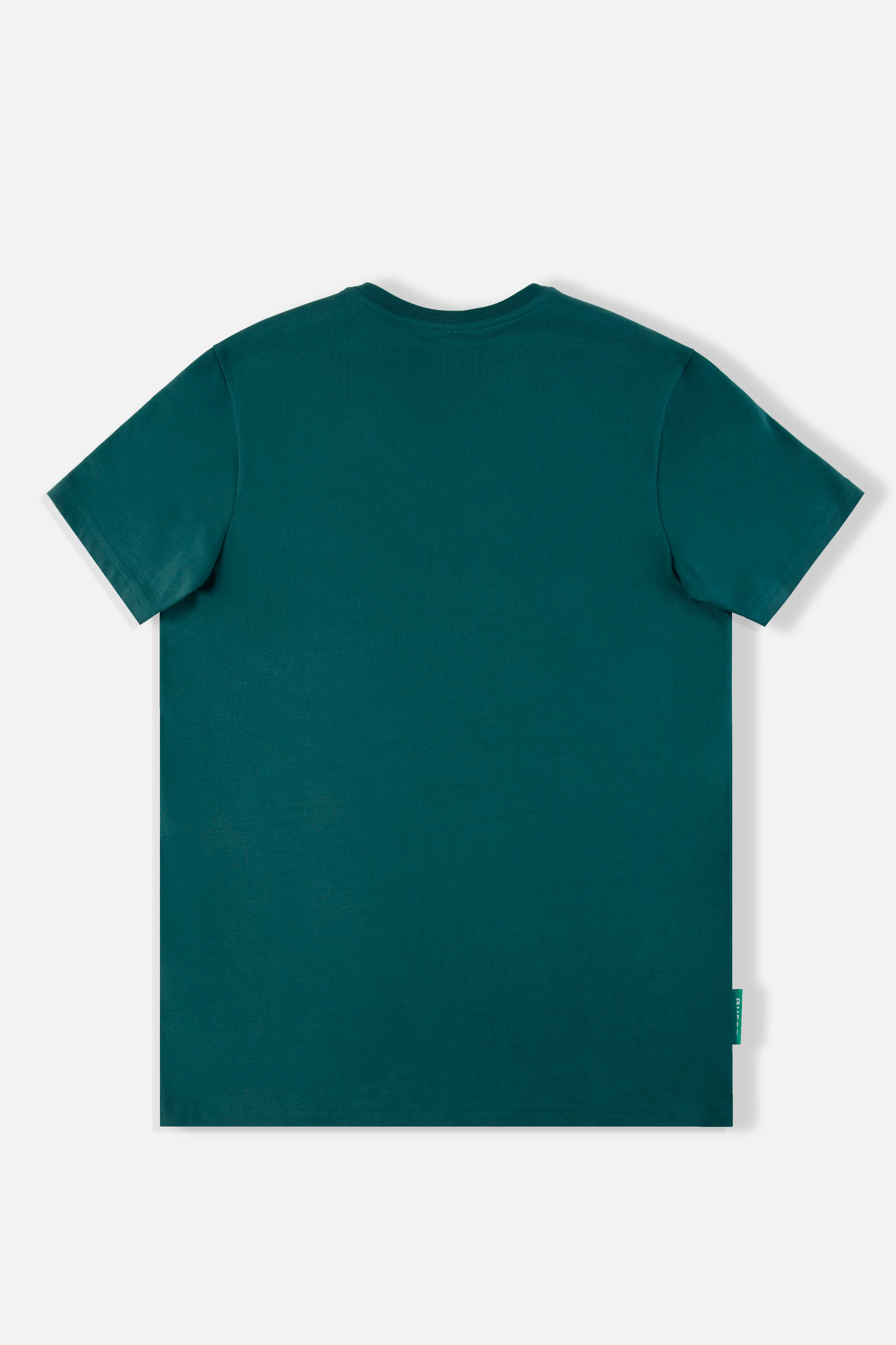 CAMISETA MANGA CORTA COLOR VERDE TEAL