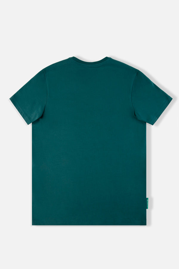 CAMISETA MANGA CORTA COLOR VERDE TEAL