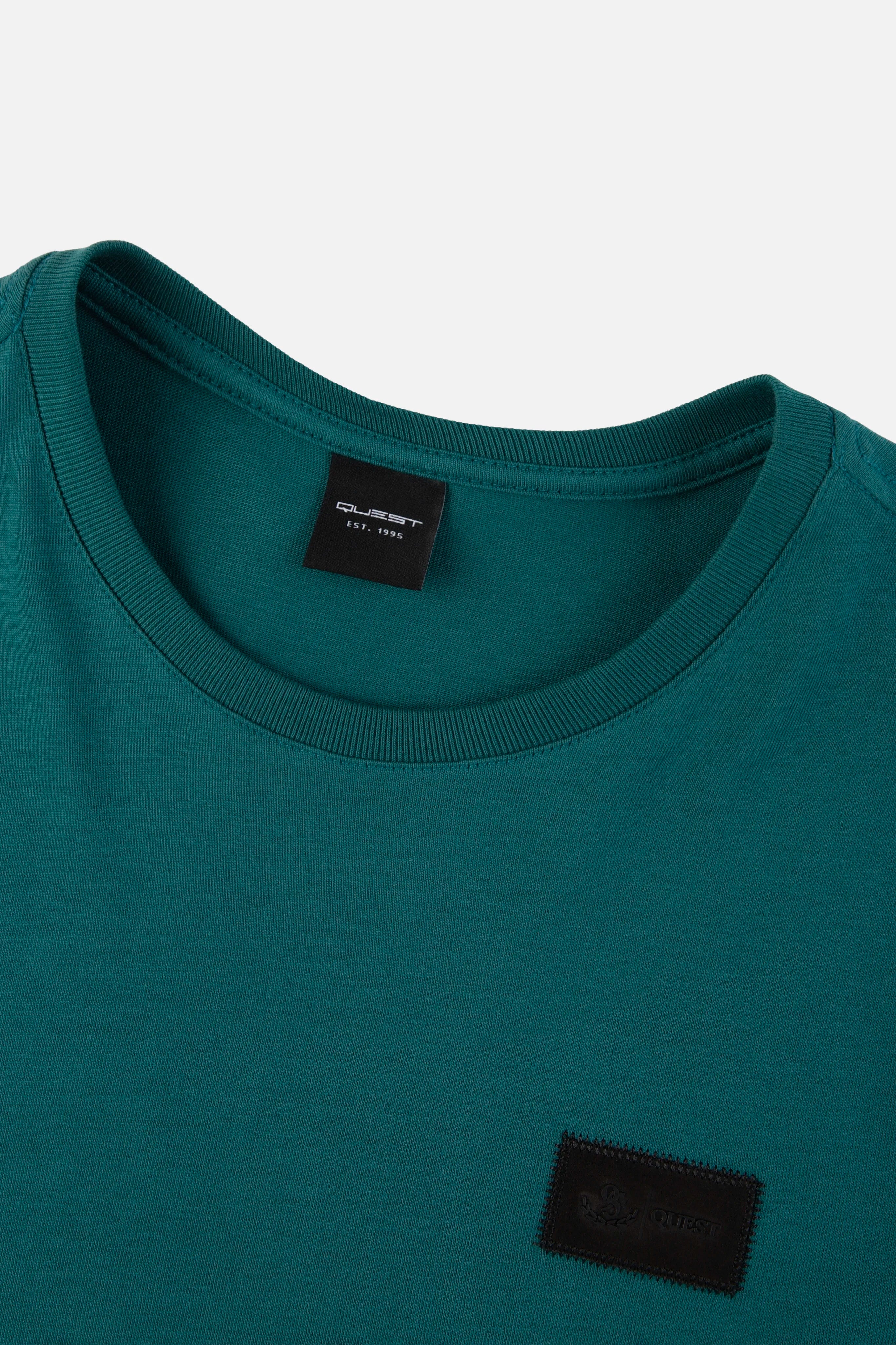 CAMISETA MANGA CORTA COLOR VERDE TEAL