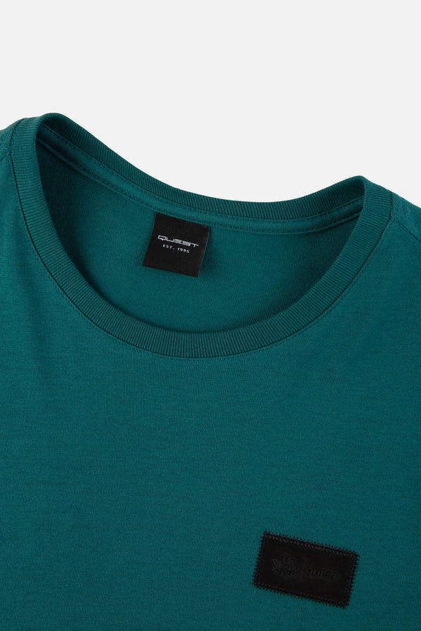 CAMISETA MANGA CORTA COLOR VERDE TEAL