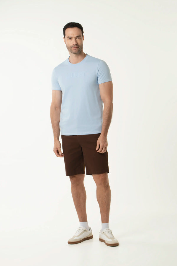 CAMISETA MANGA CORTA COLOR AZUL CHAMBRAY