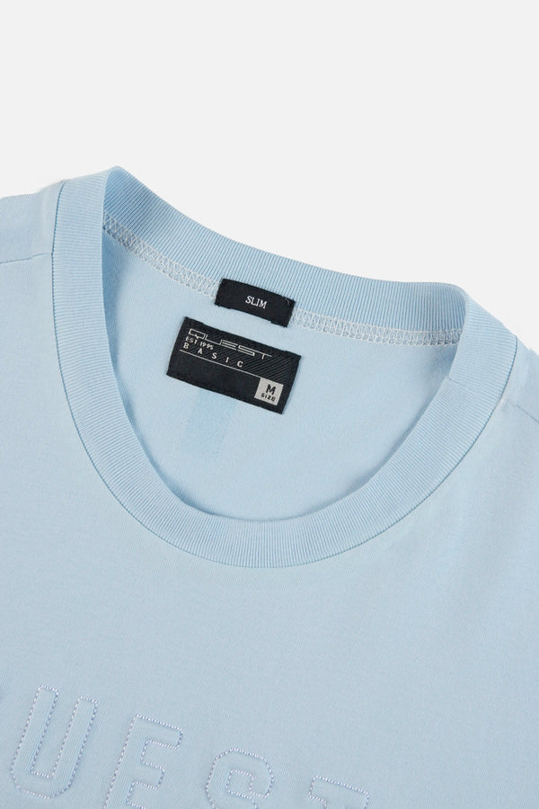 CAMISETA MANGA CORTA COLOR AZUL CHAMBRAY