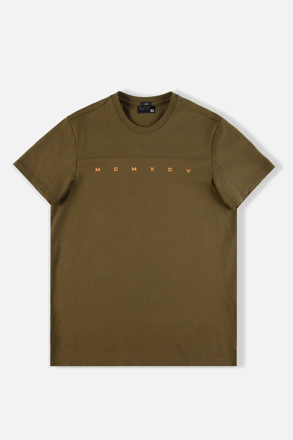 CAMISETA MANGA CORTA COLOR DARK OLIVA