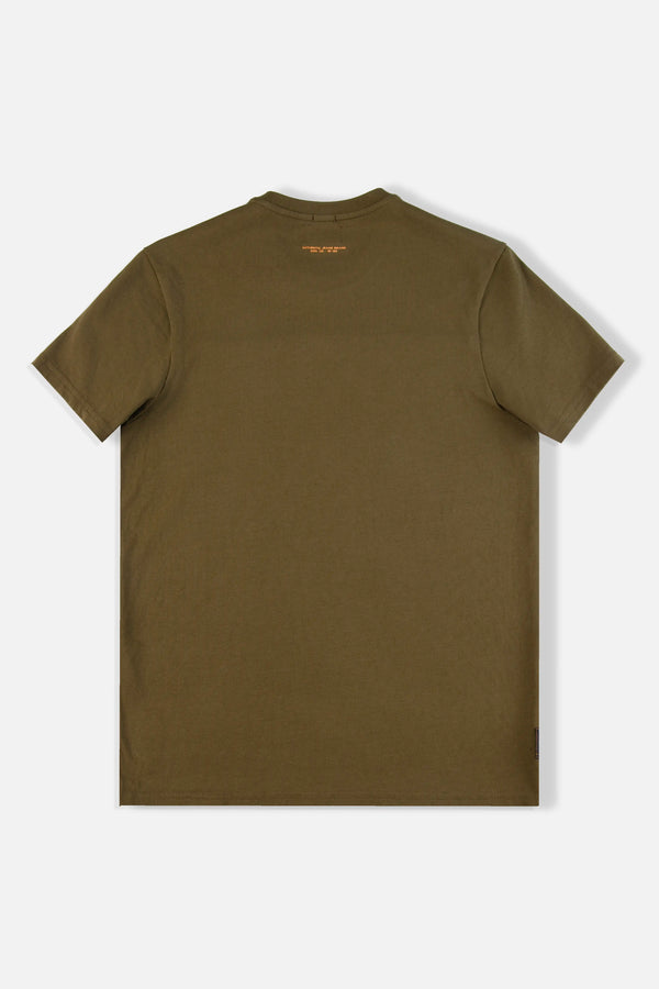 CAMISETA MANGA CORTA COLOR DARK OLIVA
