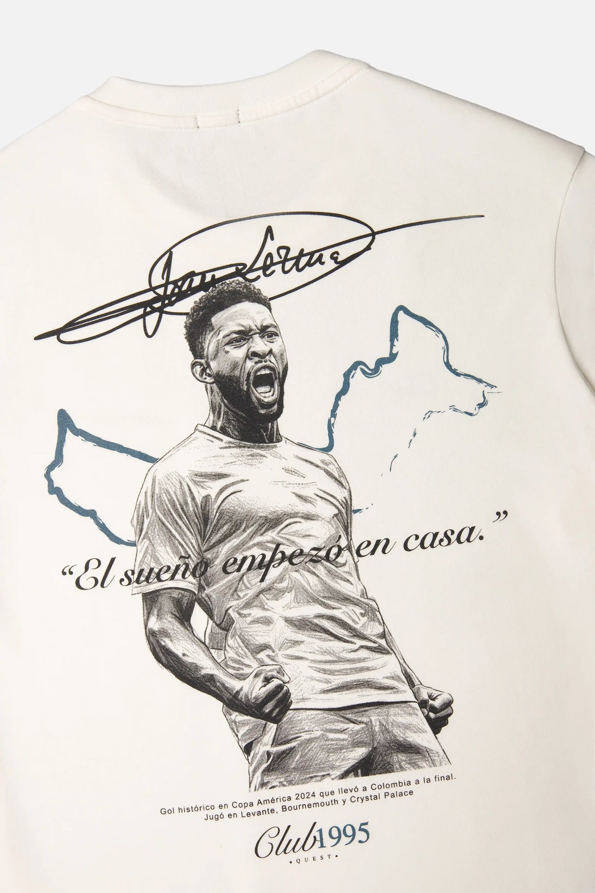 CAMISETA JEFFERSON LERMA MANGA CORTA COLOR IVORY