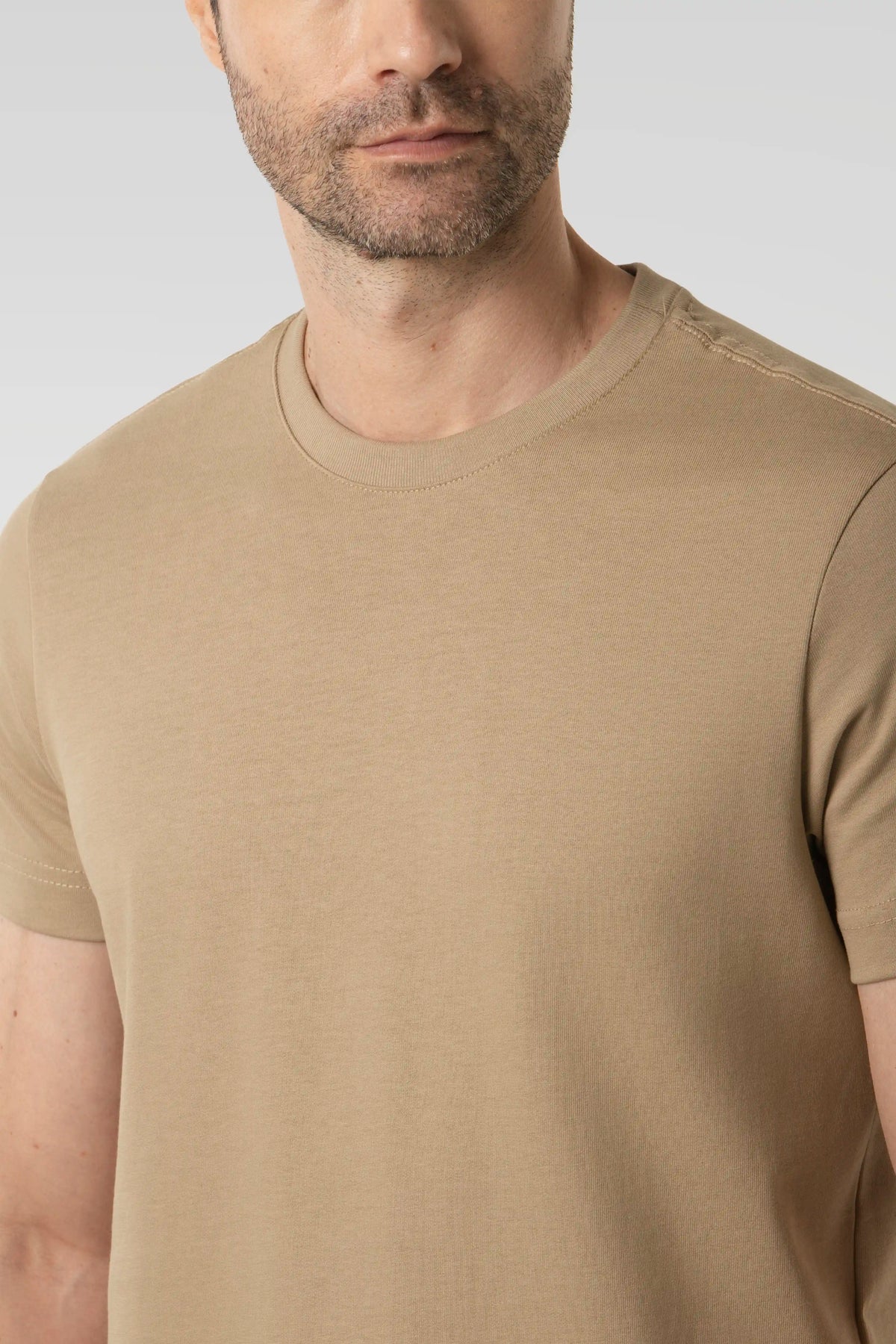 CAMISETA MANGA CORTA COLOR CHINCHILLA