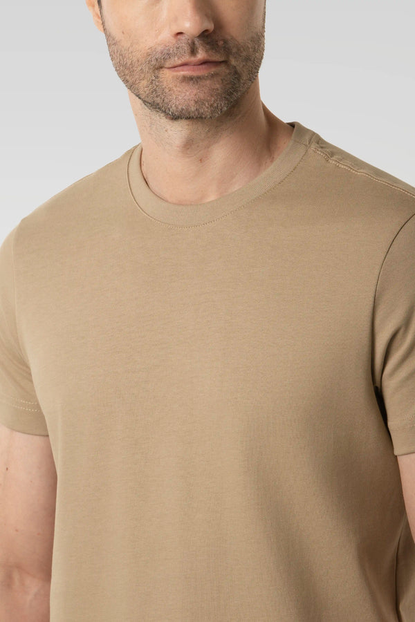 CAMISETA MANGA CORTA COLOR CHINCHILLA