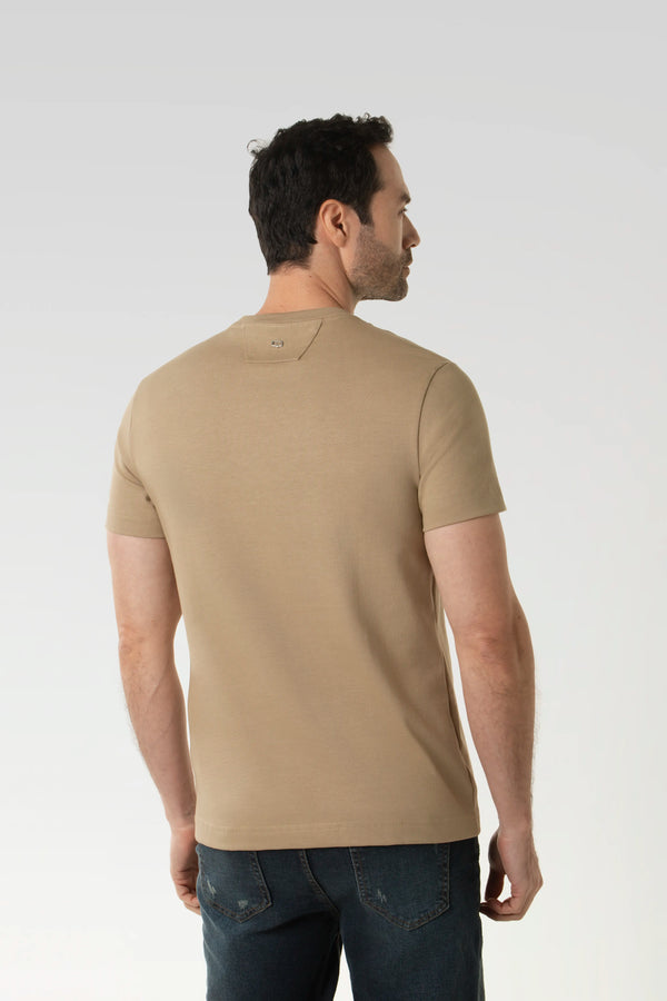 CAMISETA MANGA CORTA COLOR CHINCHILLA