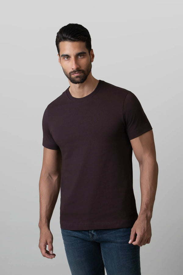 CAMISETA MANGA CORTA COLOR CHOCOLATE PLUM