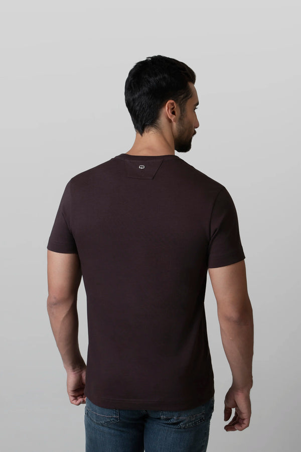 CAMISETA MANGA CORTA COLOR CHOCOLATE PLUM