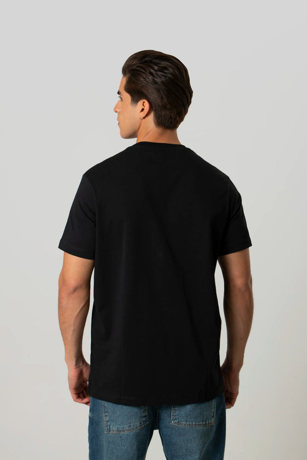 CAMISETA MANGA CORTA COLOR NEGRO