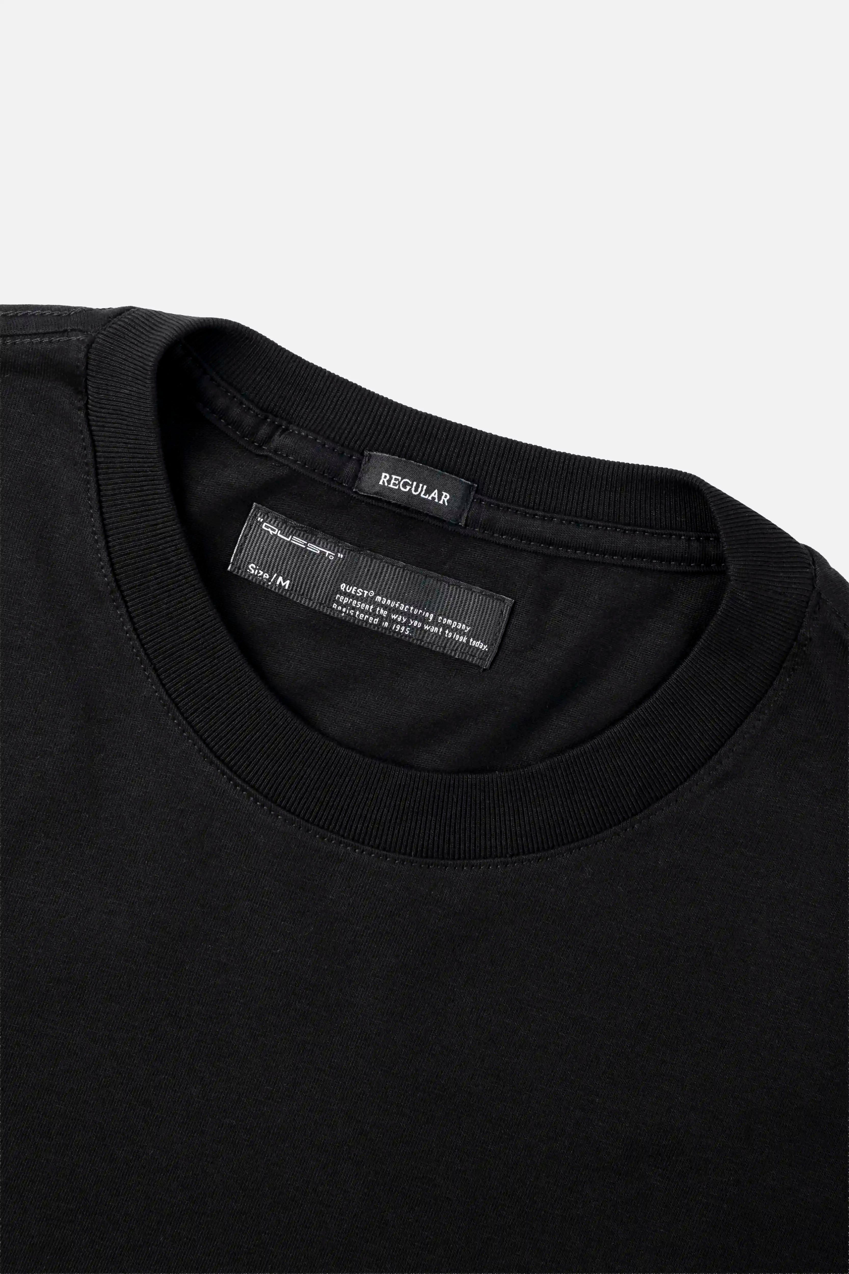 CAMISETA MANGA CORTA COLOR NEGRO