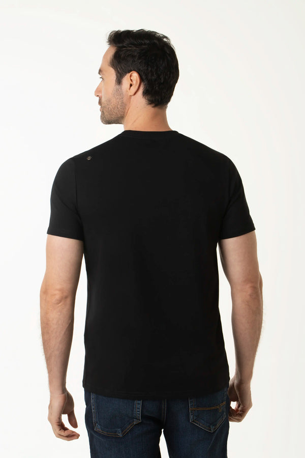 CAMISETA MANGA CORTA COLOR NEGRO