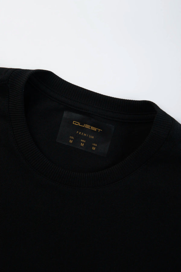 CAMISETA MANGA CORTA COLOR NEGRO