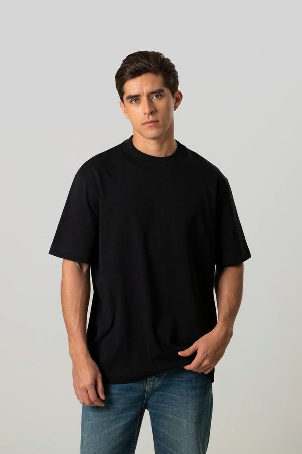 CAMISETA MANGA CORTA COLOR NEGRO