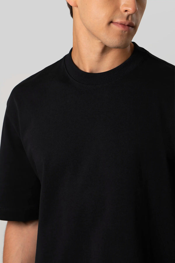 CAMISETA MANGA CORTA COLOR NEGRO